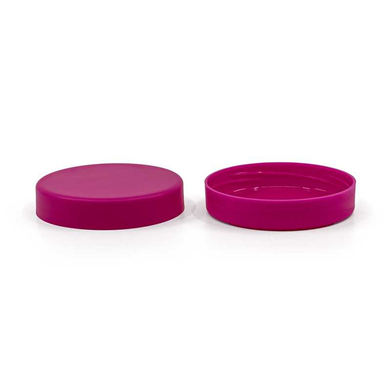 Pink Lid for Frosted Plastic Jar, 200 ml