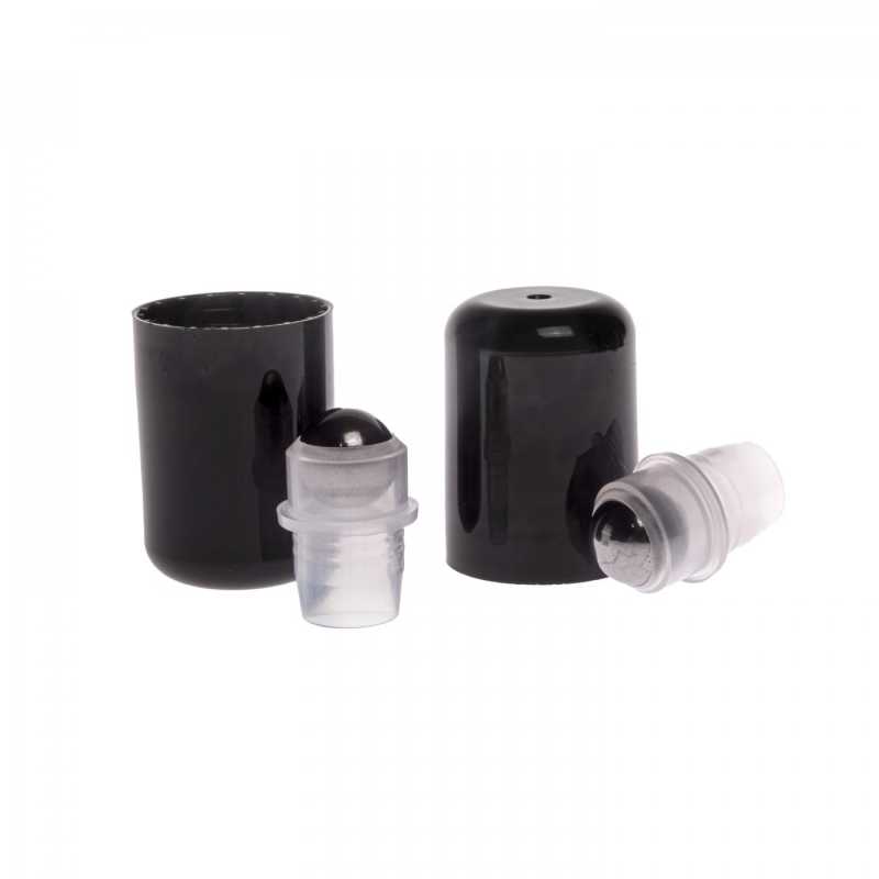 Black Plastic Cap for Roll-on, 18/410
