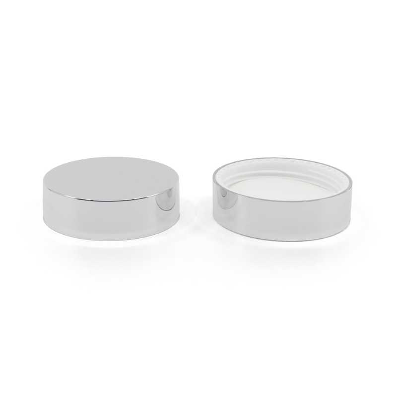 Silver Plastic Lid, 55 mm,