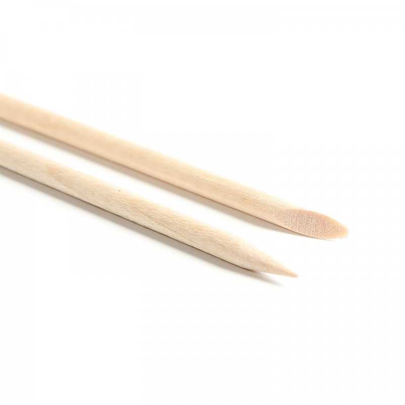 Thewooden stick made of orange pith serves as an aid in manicure and pedicure.
The stick is bevelled on both sides so that the tip can be easily and simply pus