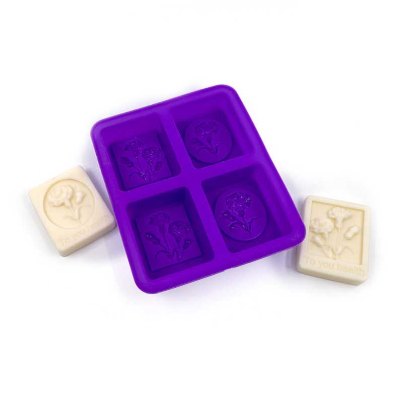 Silicone moulds are very flexible and can be used to cast a variety of substances including soaps, waxes and soap bases.
Pour the liquid heated mass into the m