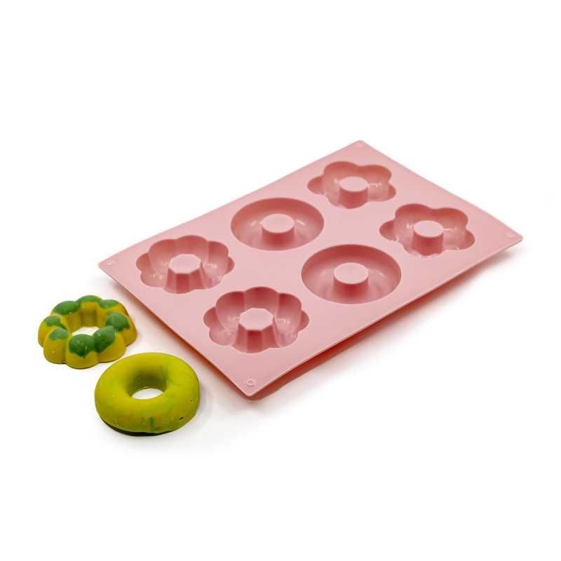 Silicone moulds are very flexible and can be used to cast a variety of substances including soaps, waxes and soap bases. Pour the liquid heated mass into the mo