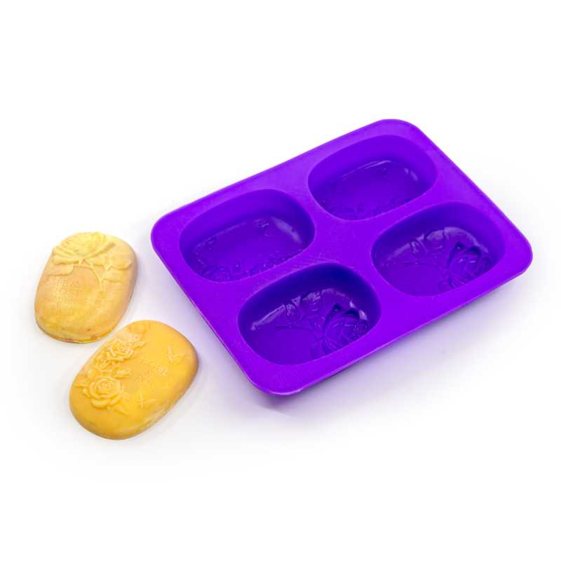 Silicone moulds are very flexible and can be used to cast a variety of substances including soaps, waxes and soap bases.
Pour the liquid heated mass into the m