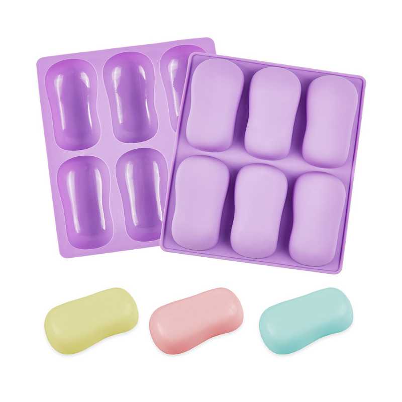 Silicone moulds are very flexible and can be used to cast a variety of substances including soaps, waxes and soap bases.
Pour the liquid heated mass into the m