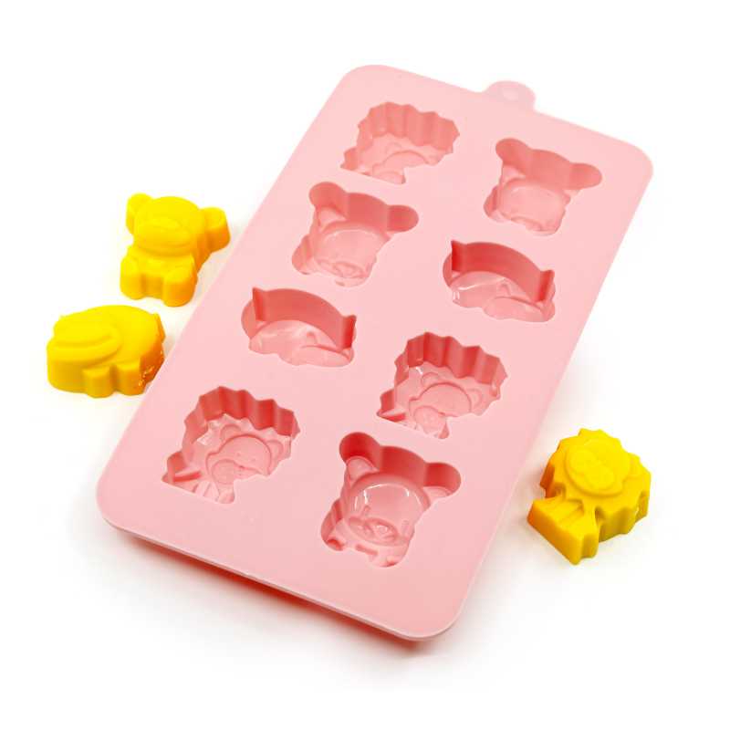 Silicone moulds are very flexible and can be used to cast a variety of substances including soaps, waxes and soap bases.
Pour the liquid heated mass into the m