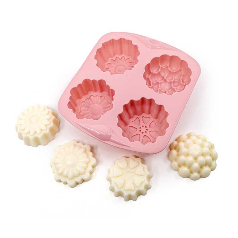 Silicone moulds are very flexible and can be used to cast a variety of substances including soaps, waxes and soap bases.
Pour the liquid heated mass into the m