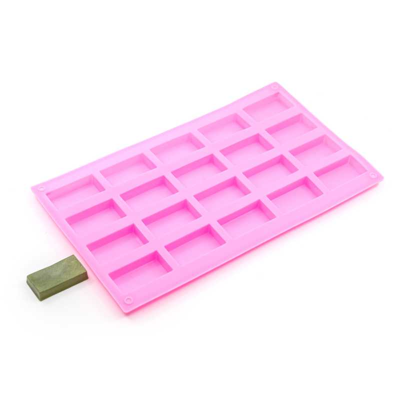 Silicone moulds are very flexible and can be used to cast a variety of substances including soaps, waxes and soap bases.
Pour the liquid heated mass into the m