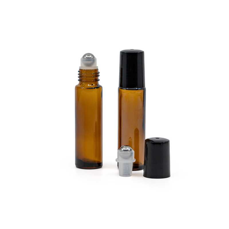 Amber Glass Roll-On Bottle, 10 ml
