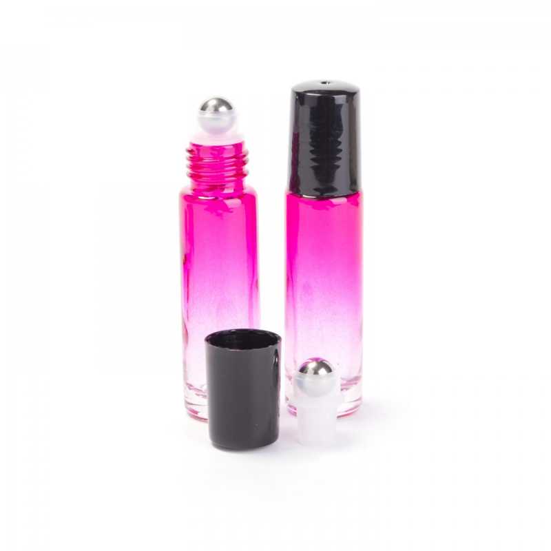 Glass Roll-On Bottle, Pink, 10 ml,