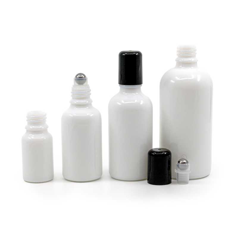 The white glass bottle, the so-called vial, is made of thick glass. It is used for storing liquids.Volume: 100 mlBottle height: 112 mmBottle diameter: 44,5 mmDi