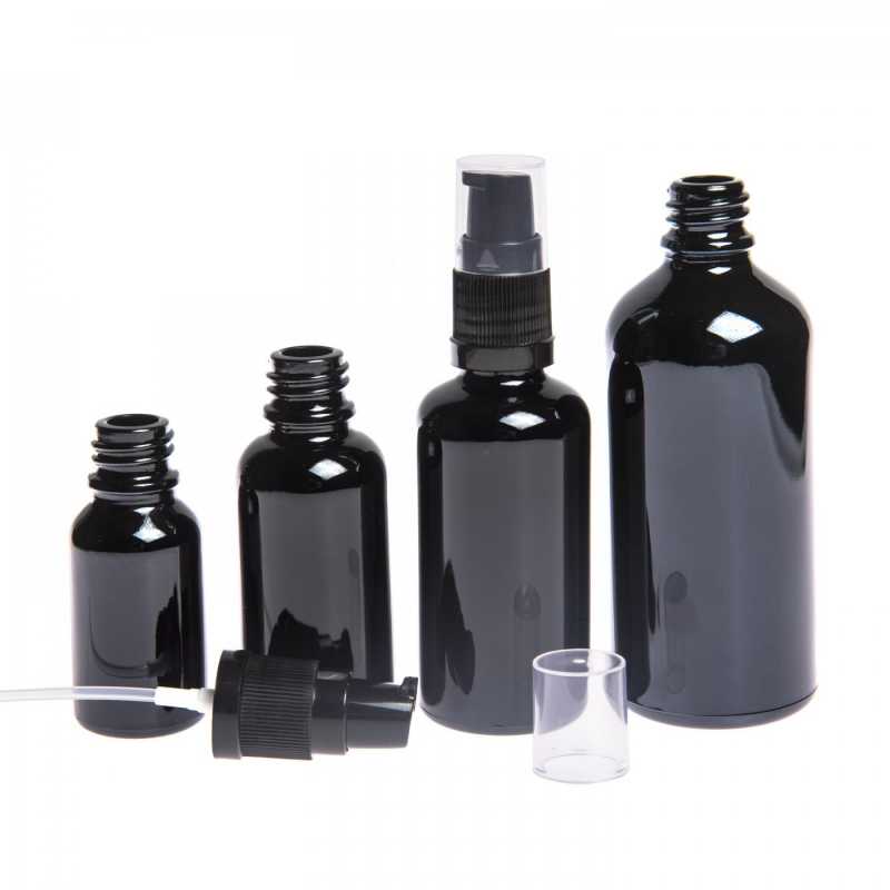 Theglass bottle, the so-called vial, is made of high quality black glass with a glossy surface. Thanks to this, it does not transmit light into the bottle and t