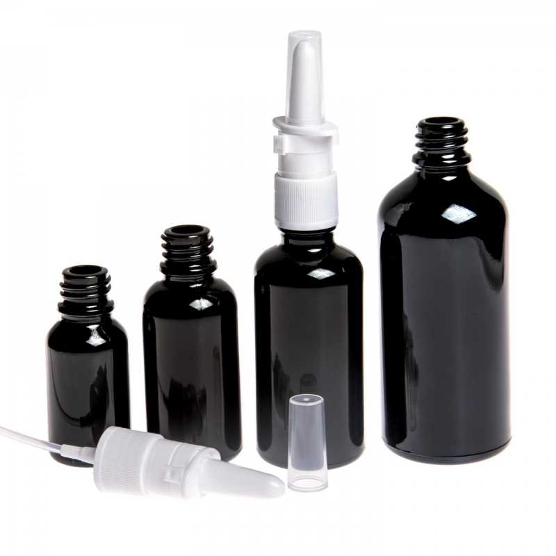 Theglass bottle, the so-called vial, is made of high quality black glass with a glossy surface. This ensures that light does not penetrate the bottle and thus p