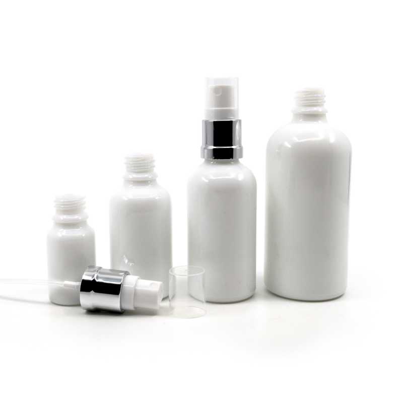 The white glass bottle, the so-called vial, is made of thick glass. It is used for storing liquids.Volume: 100 mlBottle height: 112 mmBottle diameter: 44,5 mmDi