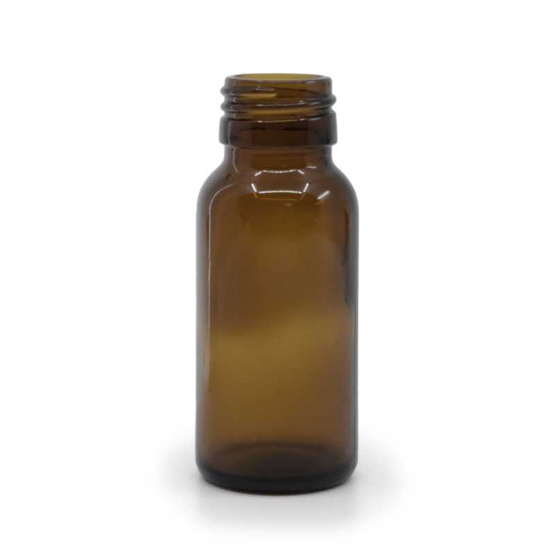 Amber Round Sirup Glass Bottle, PP28S, 50 ml