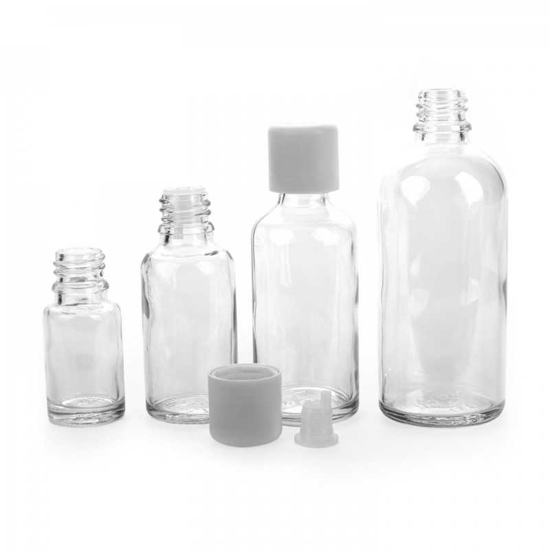 Theglass bottle, the so-called vial, is made of thick transparent glass. It is used for storing liquids.
Volume: 100 ml, total volume 108 mlBottle height: 116 