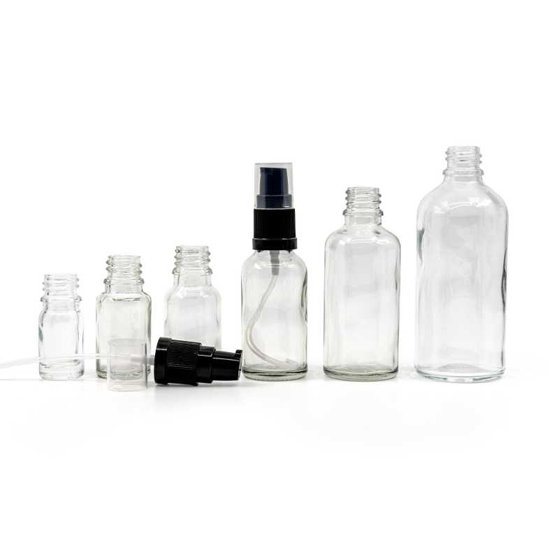 Theglass bottle, the so-called vial, is made of thick transparent glass. It is used for storing liquids.
Volume: 100 ml, total volume 108 mlBottle height: 116 