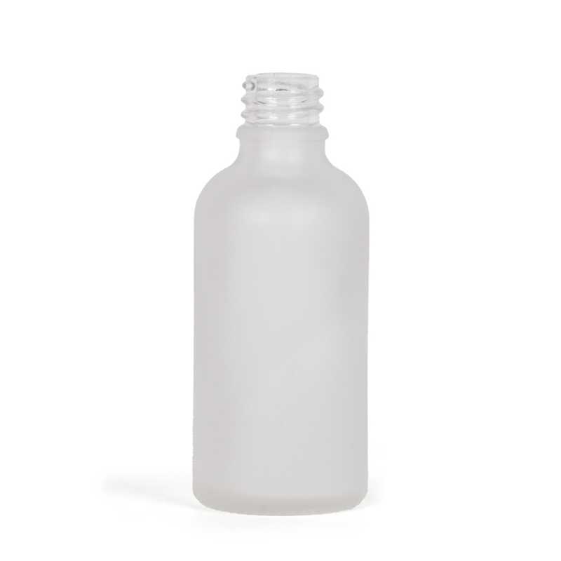 Clear Frosted Glass Bottle, 50 ml