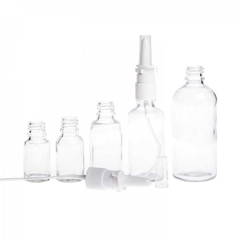 The glass bottle, the so-called vial, is made of thick transparent glass. It is used for storing liquids.Volume: 10 ml, total volume 15 mlHeight of bottle: 59,5