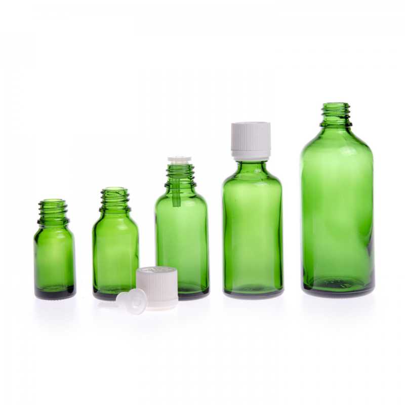 Theglass bottle, the so-called vial, is made of thick glass of dark green colour. It is used for storing liquids, which thanks to its colour it effectively prot