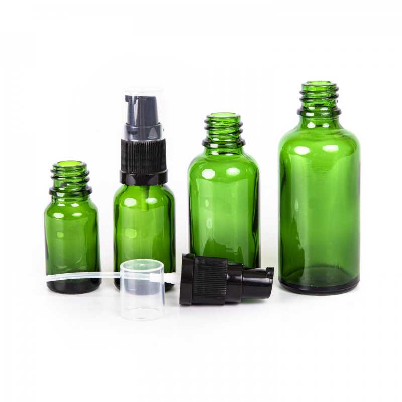 The glass bottle, the so-called vial, is made of thick glass of dark green colour. It is used for storing liquids, which thanks to its colour it effectively pro