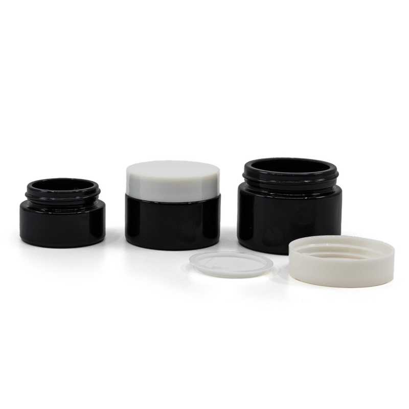 Glass cup made of black glass with a volume of 50 ml in an elegant design.
The product is designed for storage of cosmetic products.
Volume: 50 ml
Total volu