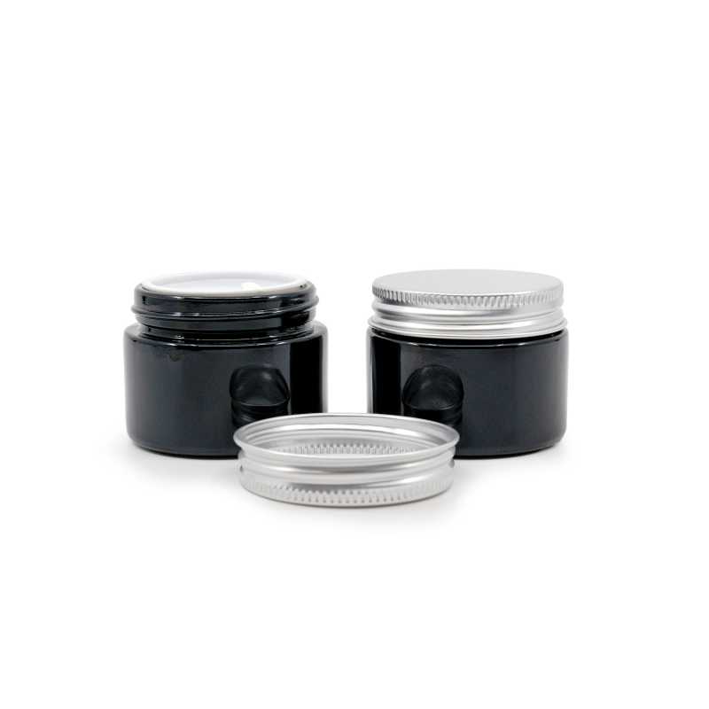 Glass cup made of black glass with a volume of 50 ml in an elegant design.
The product is designed for storage of cosmetic products.
Volume: 50 ml
Total volu