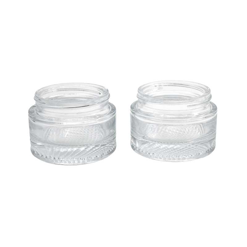 Thick Clear Cosmetic Glass Jar, 50 ml,