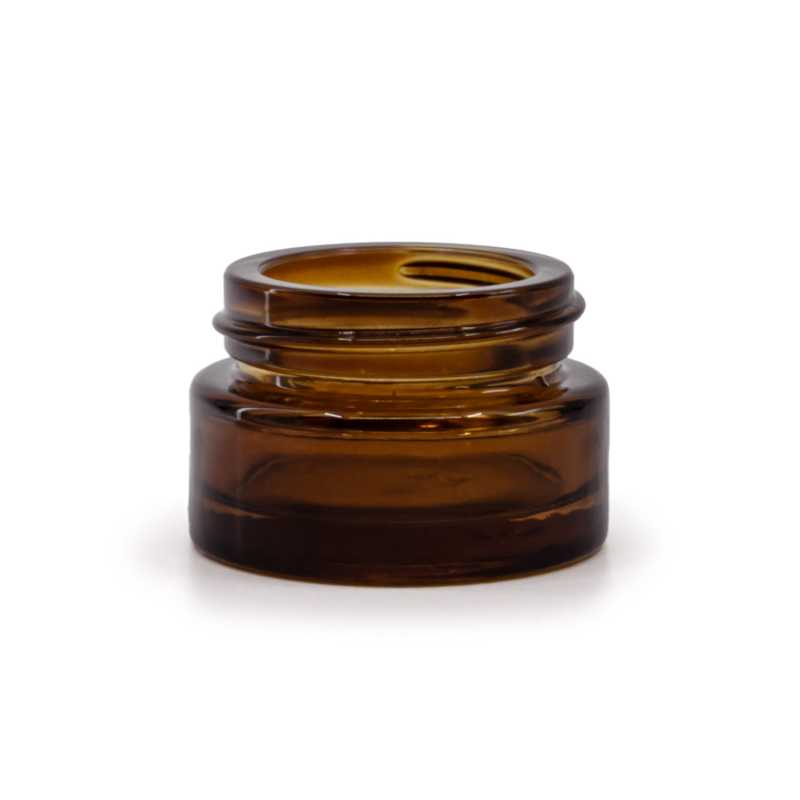 Amber Cosmetic Glass Jar, 5 ml