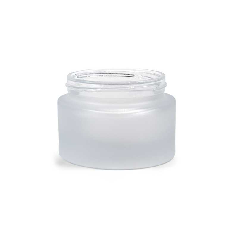 Frosted Cosmetic Glass Jar, 25 ml,