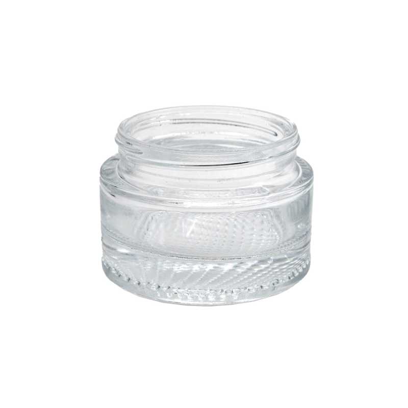 Clear Cosmetic Glass Jar, 25 ml
