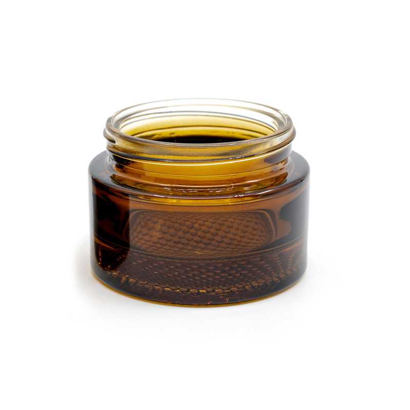 Amber Cosmetic Glass Jar, 25 ml
