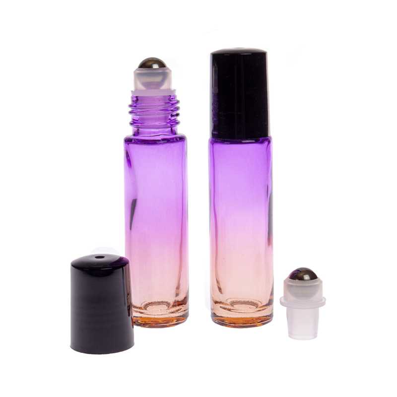 Glass roll-on with plastic lid in transparent combination of purple and orange.
It is a smaller roll-on with a volume of only 10 ml, so it is more suitable for