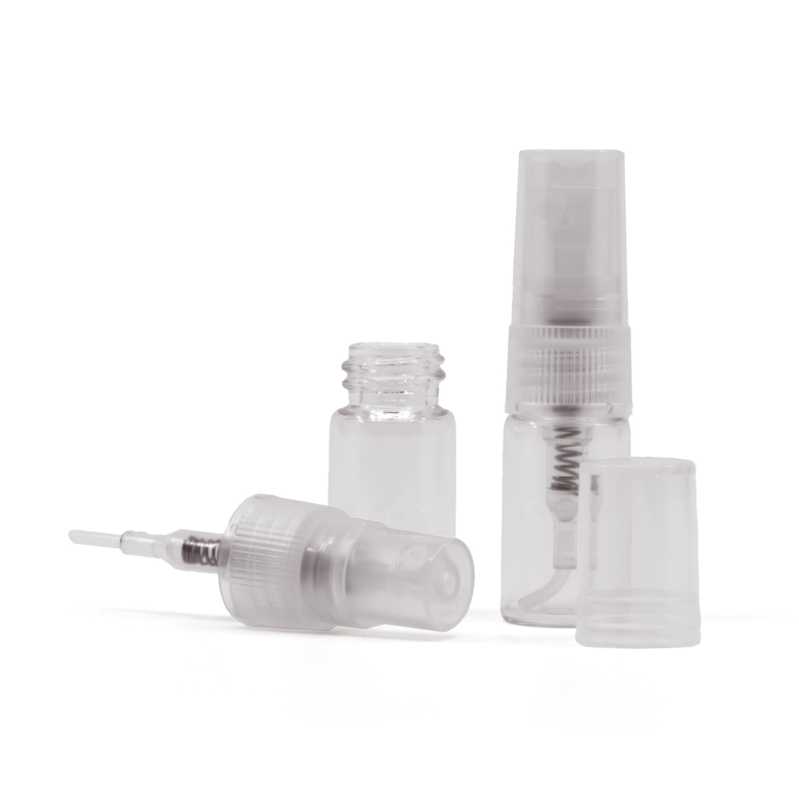 Clear Glass Spray Perfume Bottle, 2 ml