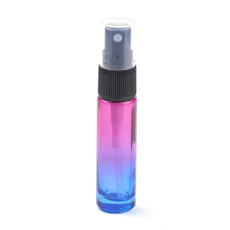 The glass atomizer is made of thick coloured glass. The coloured glass prevents the penetration of UV rays and thus protects the stored product. It is more suit