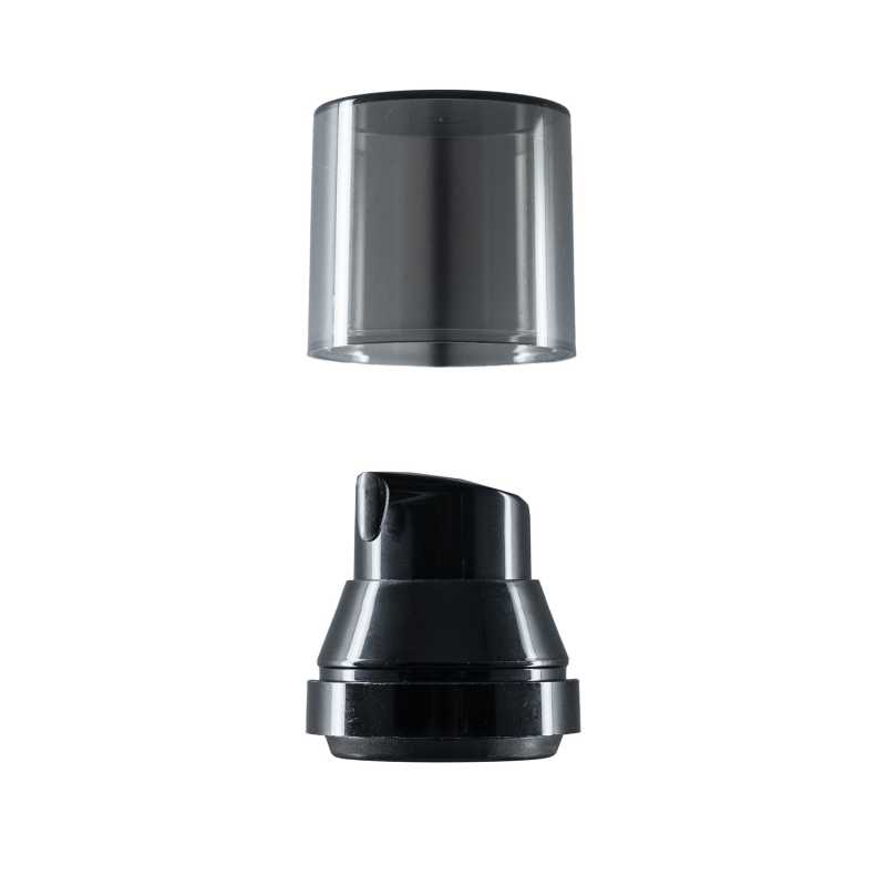 Black cap for airless bottle, 30/50 ml