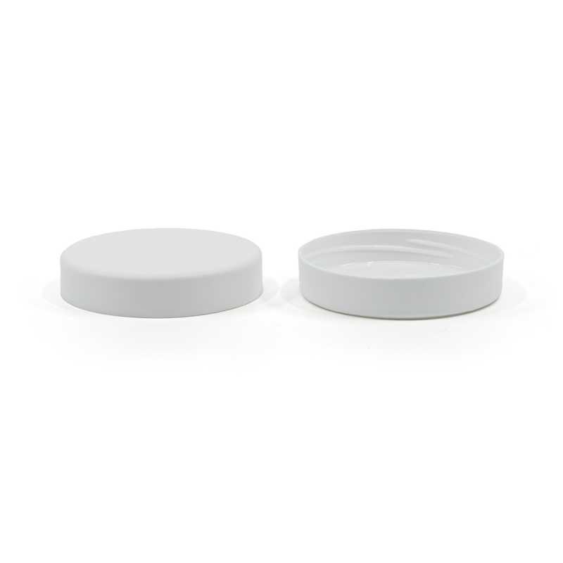 White Plastic Lid for Frosted Jar, 100 ml, 63 mm