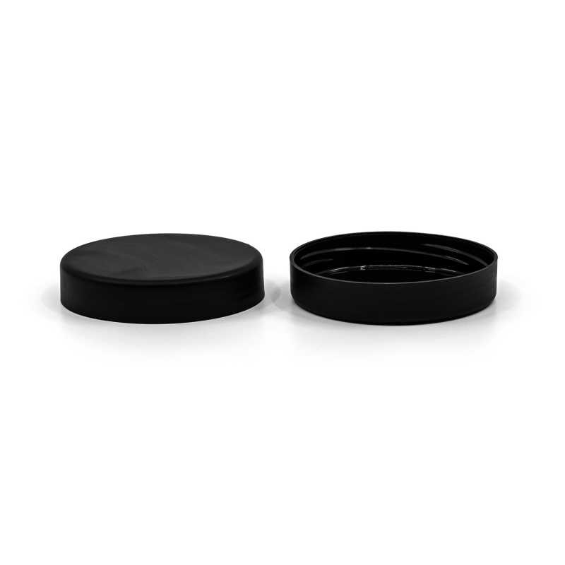 Black Plastic Lid for Frosted Jar, 100 ml, 63 mm