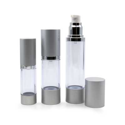 Clear Airless Bottle with Aluminium Top, 15 ml