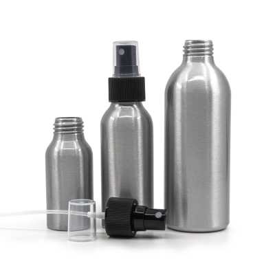 Aluminium Bottle, Black Spray, 100 ml