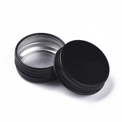 Black Aluminium Jar, 39 mm, 15 ml