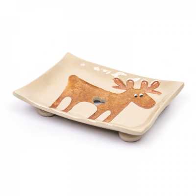 Ceramic Soap Dish, Reindeer