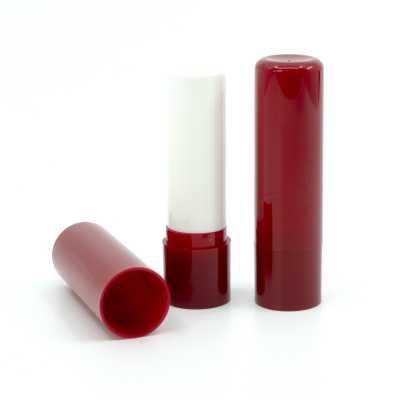 Lip Balm Twist Up Tube, Total Cover Cap, Red