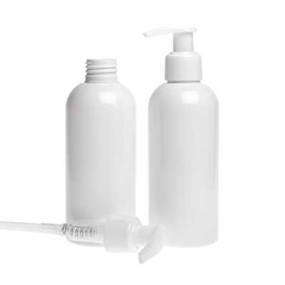 White Plastic Bottle, White Pump, 300 ml