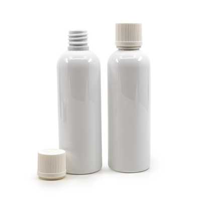 White Plastic Bottle, 24/410, White Tamper Evident Safety Cap & Dropper, 100 ml