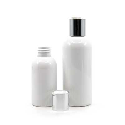 White Plastic Bottle, Silver Flip Top, 300 ml