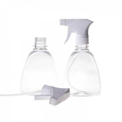 Clear Plastic Bottle, White Trigger Spray, 300 ml