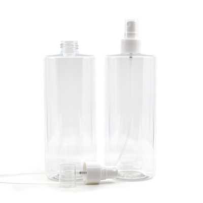 Clear Plastic Bottle, White Fine Mist Spray 500 ml