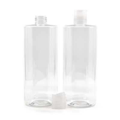 Clear Plastic Bottle 24/410, Transparent Disc Top, 500 ml