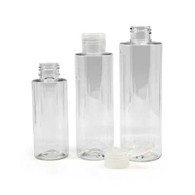 Clear Plastic Bottle, Transparent Flip Top, 200 ml
