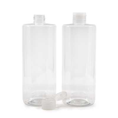 Clear Plastic Bottle, Transparent Flip Top, 500 ml